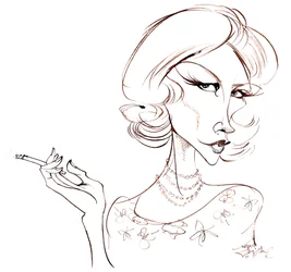 1月ジョーンズ-1978年生まれのアメリカの女優の風刺画